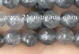 CCQ581 15.5 inches 6mm faceted round cloudy quartz beads wholesale