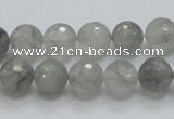 CCQ60 15.5 inches 10mm faceted round cloudy quartz beads wholesale