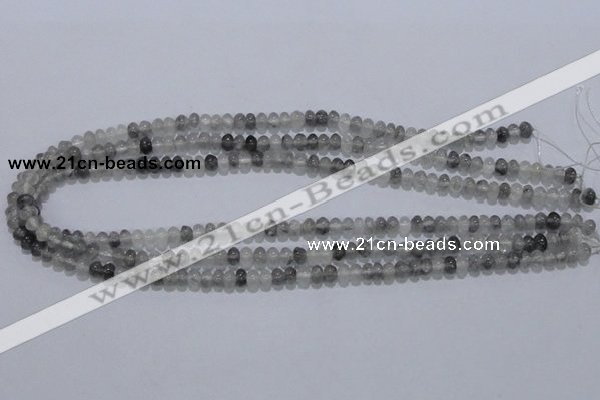 CCQ66 15.5 inches 4*6mm rondelle cloudy quartz beads wholesale