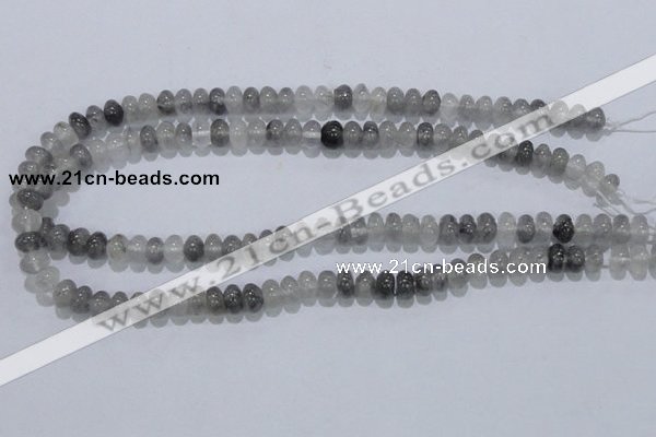 CCQ67 15.5 inches 5*8mm rondelle cloudy quartz beads wholesale