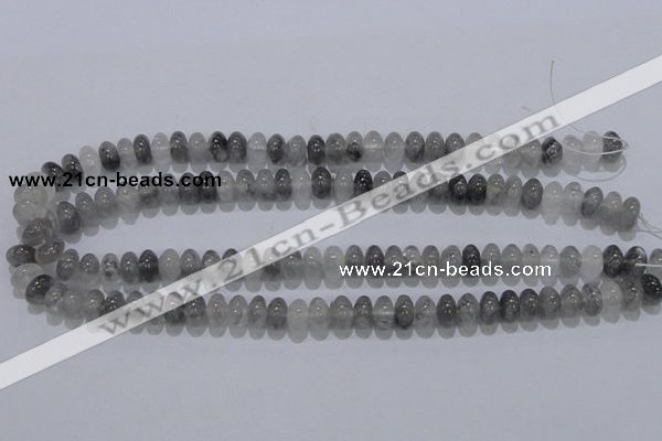 CCQ68 15.5 inches 6*10mm rondelle cloudy quartz beads wholesale