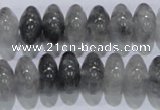 CCQ70 15.5 inches 8*14mm rondelle cloudy quartz beads wholesale