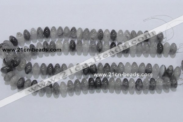 CCQ70 15.5 inches 8*14mm rondelle cloudy quartz beads wholesale