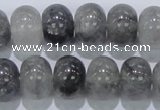 CCQ71 15.5 inches 12*16mm rondelle cloudy quartz beads wholesale