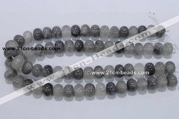 CCQ71 15.5 inches 12*16mm rondelle cloudy quartz beads wholesale