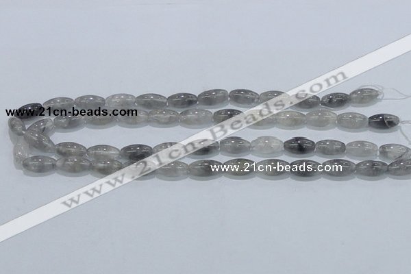 CCQ81 15.5 inches 8*16mm rice cloudy quartz beads wholesale