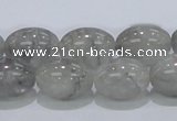 CCQ82 15.5 inches 13*18mm rice cloudy quartz beads wholesale