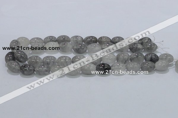 CCQ82 15.5 inches 13*18mm rice cloudy quartz beads wholesale