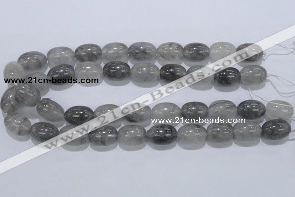 CCQ83 15.5 inches 15*20mm rice cloudy quartz beads wholesale