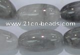 CCQ84 15.5 inches 15*30mm rice cloudy quartz beads wholesale