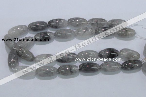 CCQ84 15.5 inches 15*30mm rice cloudy quartz beads wholesale