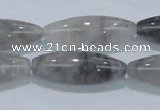 CCQ85 15.5 inches 10*30mm rice cloudy quartz beads wholesale