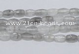 CCQ88 15.5 inches 4*7mm faceted rice cloudy quartz beads wholesale