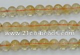 CCR02 15.5 inches 7mm round natural citrine gemstone beads wholesale