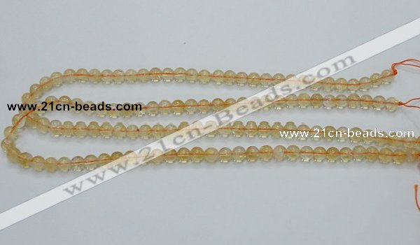 CCR02 15.5 inches 7mm round natural citrine gemstone beads wholesale