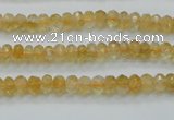 CCR07 15.5 inches 4*6mm faceted rondelle natural citrine gemstone beads