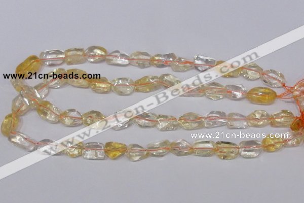 CCR100 15.5 inches 8-15mm natural citrine gemstone nugget beads