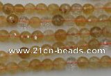 CCR151 15.5 inches 6mm faceted round natural citrine gemstone beads