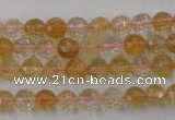 CCR152 15.5 inches 7mm faceted round natural citrine gemstone beads