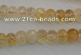 CCR162 15.5 inches 7*10mm faceted rondelle natural citrine beads