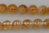 CCR166 15.5 inches 8mm round natural citrine beads wholesale