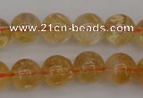 CCR167 15.5 inches 10mm round natural citrine beads wholesale