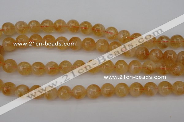 CCR168 15.5 inches 12mm round natural citrine beads wholesale