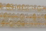 CCR172 15.5 inches 4*6mm faceted rondelle natural citrine beads