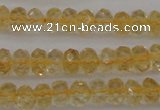 CCR173 15.5 inches 4*6mm faceted rondelle natural citrine beads