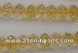 CCR174 15.5 inches 5*8mm faceted rondelle natural citrine beads