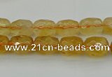 CCR178 15.5 inches 8*12mm faceted drum citrine gemstone beads