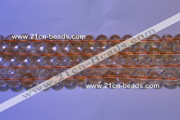 CCR200 15.5 inches 10mm round natural citrine gemstone beads