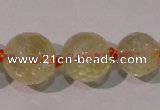 CCR210 15.5 inches 6mm - 14mm faceted round natural citrine beads