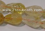 CCR212 15.5 inches 13*18mm faceted teardrop citrine gemstone beads