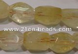 CCR215 15.5 inches 15*20mm faceted nuggets natural citrine beads