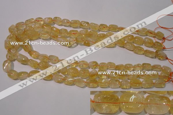 CCR218 15.5 inches 9*13mm nuggets natural citrine gemstone beads