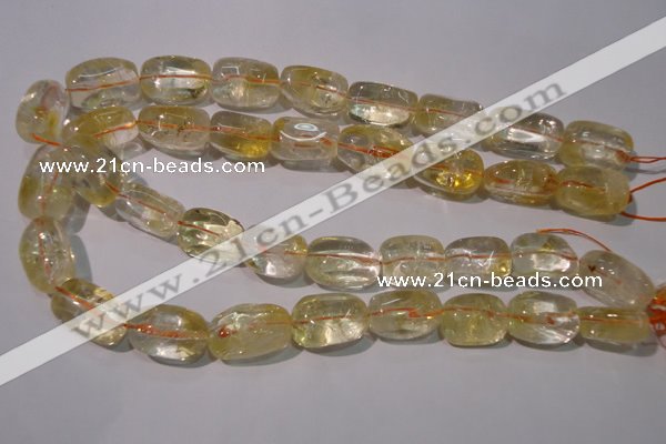 CCR220 15.5 inches 14*23mm nuggets natural citrine gemstone beads