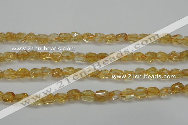 CCR235 15.5 inches 7*9mm nuggets natural citrine gemstone beads