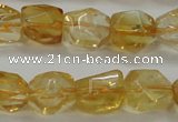 CCR236 15.5 inches 9*12mm nuggets natural citrine gemstone beads