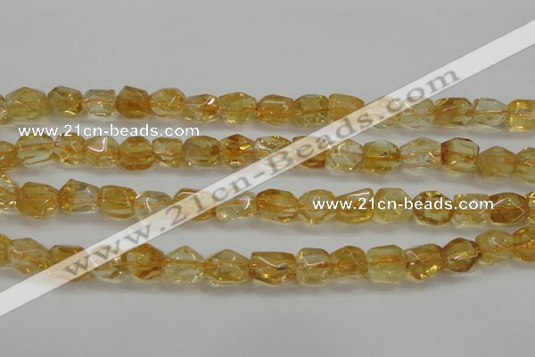 CCR236 15.5 inches 9*12mm nuggets natural citrine gemstone beads