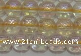 CCR301 15.5 inches 6mm round AB-color natural citrine beads