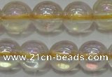 CCR302 15.5 inches 8mm round AB-color natural citrine beads