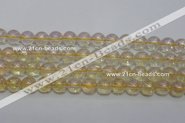 CCR303 15.5 inches 10mm round AB-color natural citrine beads