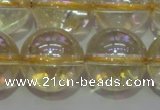 CCR304 15.5 inches 12mm round AB-color natural citrine beads