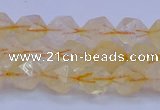 CCR311 15.5 inches 6mm faceted nuggets citrine gemstone beads