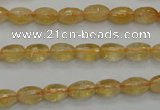 CCR32 15.5 inches 6*8mm faceted rice natural citrine gemstone beads