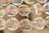 CCR321 15.5 inches 6mm faceted round natural citrine beads