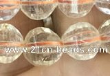 CCR323 15.5 inches 10mm faceted round natural citrine beads