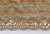 CCR325 15.5 inches 6mm faceted round citrine gemstone beads