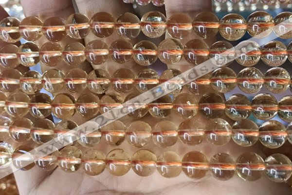 CCR332 15.5 inches 8mm round natural citrine gemstone beads